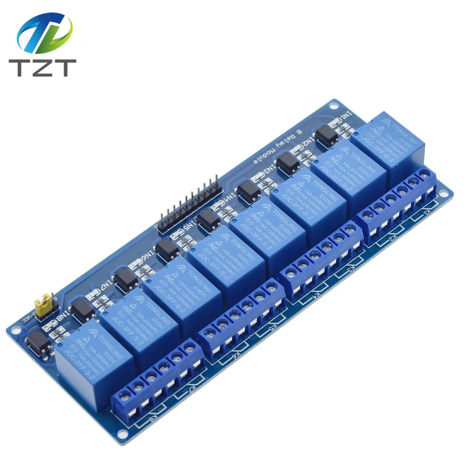TZT 5 v 1 2 4 6 8 канала релейный модуль с оптопарой. Реле Выход 1/2/4/6/8 способ релейный модуль 12 V Для arduino синий