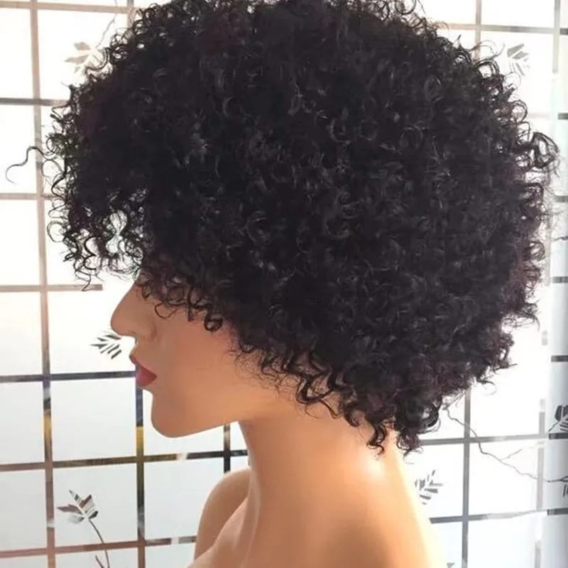 kinky curly short wig for black women 2