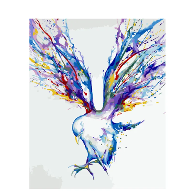 

DRAWJOY Framed Picture Bird DIY Painting By Numbers Colorful Picture Home Decor For Living Room Hand Unique Gifts GX3495
