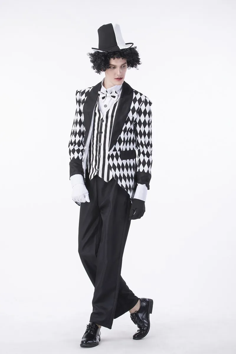 Hot Sale male Cosplay Costume Adult Clown Costume Halloween Party