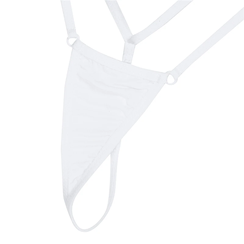 Women's Sexy Shoulder straps G-Strings Tiny Mini Micro Bikini Swimwear Thongs T Back Tangas Panties Underwear Erotic Lingerie