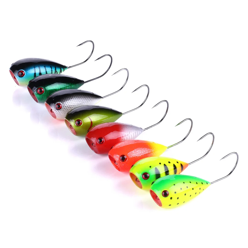  8pcs Fishing Lure 80mm 13g Floating Bait Crank Bait Artificial Swim Bait Wobblers Fishing Popper Ha