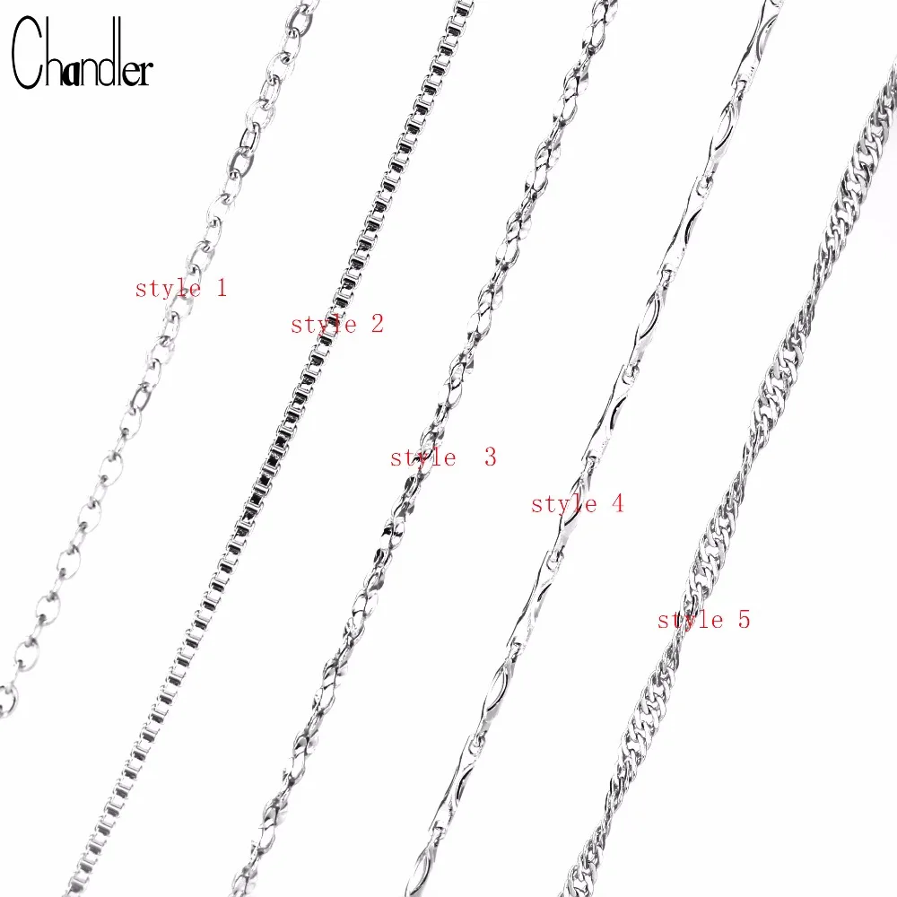 

Chandler 100% 925 Sterling Silver Classic Basic Chain Lobster Clasp Adjustable Necklace Chain DIY Collars Fashion Jewelry 450MM