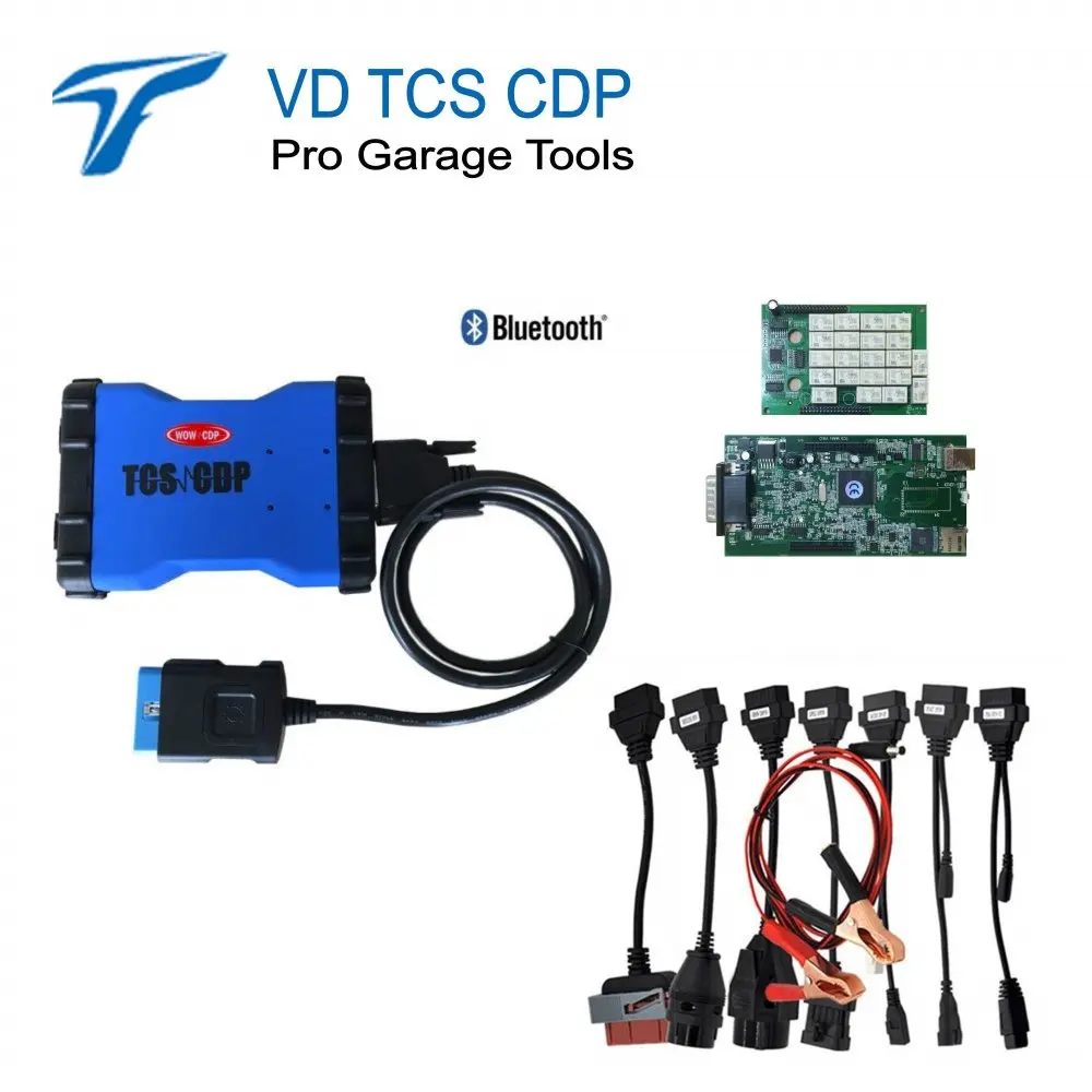 Лучшая цена! Синий VD tcs CDP PRO plus с,00/,3 R3 keygen Bluetooth obd2 диагностический инструмент+ 8 шт. полный комплект автомобильных кабелей