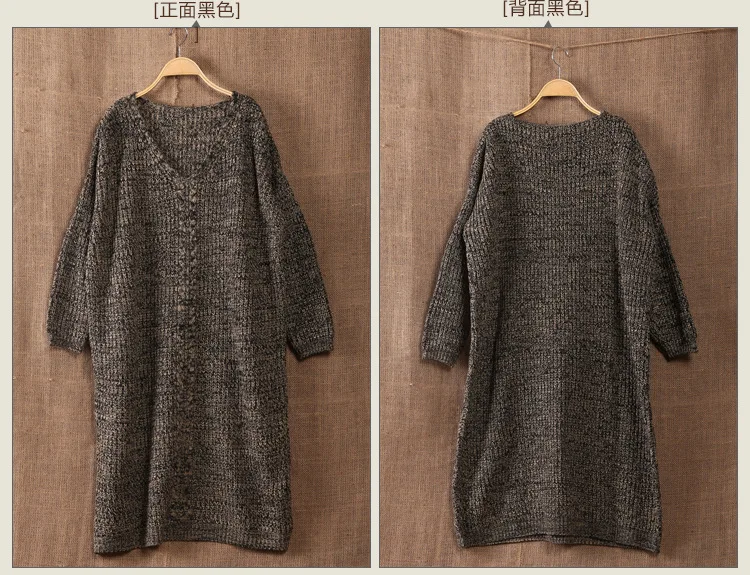 Новые осенние/зимние женские свитера для беременных пальто Верхняя одежда вязаный длинный свитер большого размера Одежда для беременных 16928