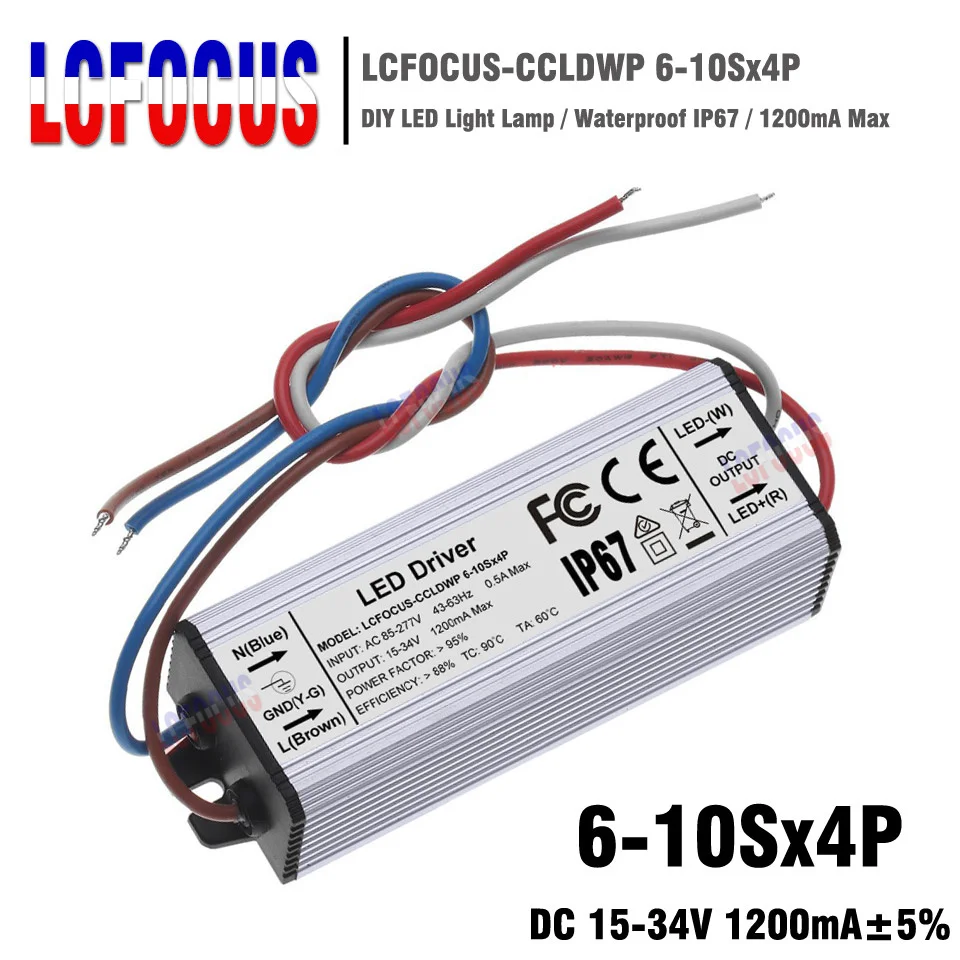 Трансформатор освещения 6 10Sx4P мощностью 40 Вт светодиодный драйвер постоянного