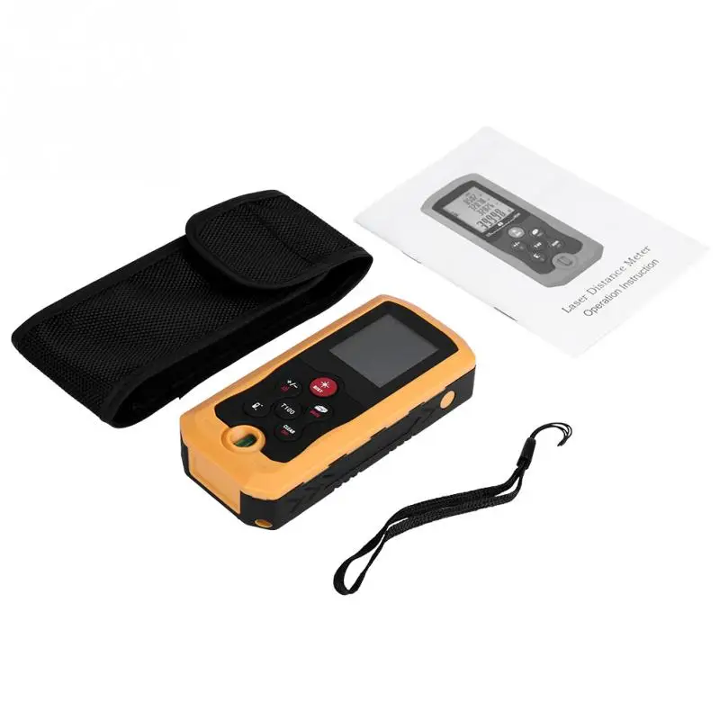 

Portable IP54 Dust Proof Slippery-Resistant Laser Rangefinder Range Finder Distance Area Volume Meter