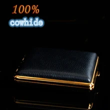 Creative Boîte Étui à Cigarettes avec briquet Cigarette Boîte Couleur 100% peau de vache En Cuir Étui à Cigarettes de Fumer Poche pour 20 Cigarettes