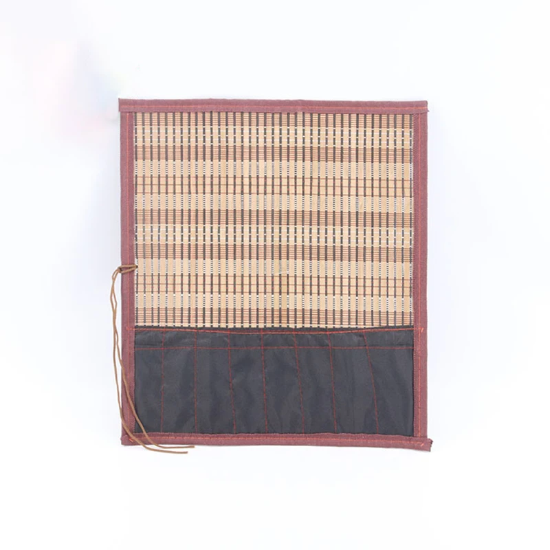 Porta Pennelli In Bambù Rotolabile - Per Calligrafia E Pittura, 33x28cm, Tessuto Cotone, Design Ventilato - Foto 9