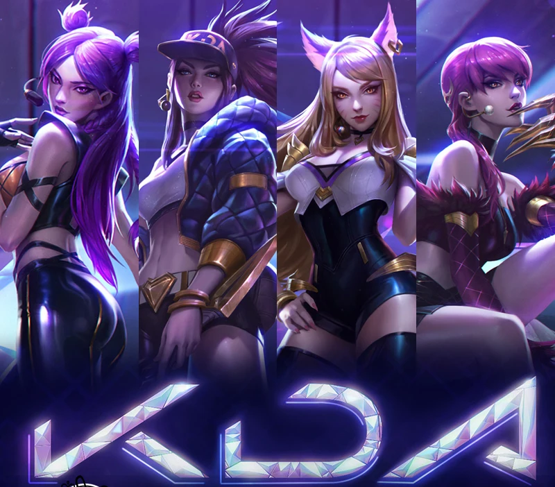 [Customized] 2018 Game LOL KDA Ahri Akali Kaisa Evelynn Cosplay Costume PU Leather Uniform K/DA Cosplay Full Set For Halloween