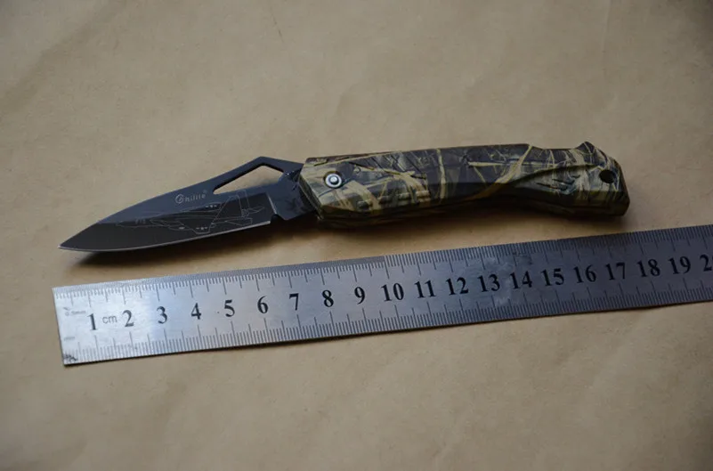 Ghillie Ceative карман Ножи выживания Ножи складной нож ABS череп узор ручка EDC Открытый инструмент