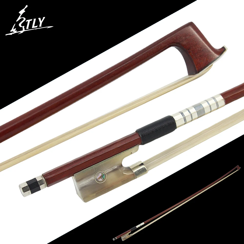 

Factory Store Striaght Verawood Violin Bow Exquisite Fisheye Inlayed Ox Horn Frog w/ Colored Shell Horsehair Violin Accessories