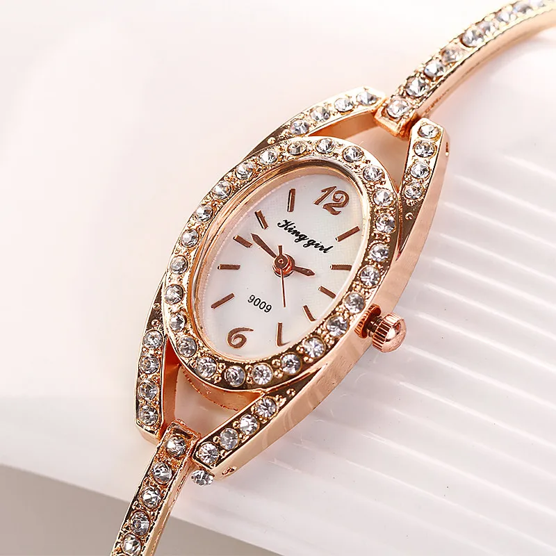 Женские часы Топ бренд Новое поступление Кристальные Модные женские браслет из нержавеющей стали Кристальные кварцевые часы reloj muje 30X