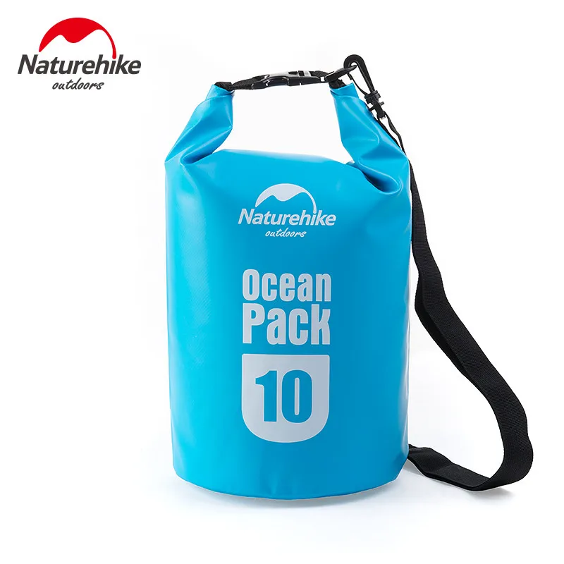 Naturehike en forma de barril lona río Trekking a la deriva sello Rafting bolsa océano Paquete de bolsa a prueba de agua bolsa seca al aire libre 5L/ 10L/20L