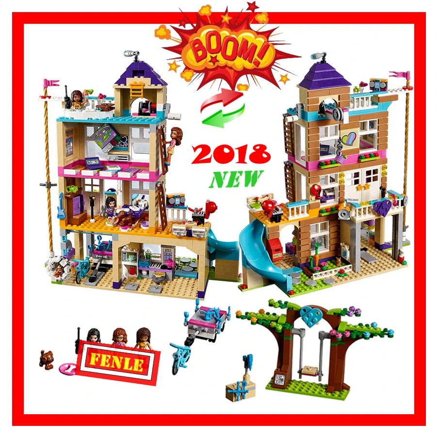 

2018 Girls Series Toys 808Pcs The Friendship House Set Building Blocks Bricks Friends toys