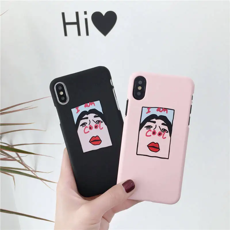 

2019 New Spoof Character Avatar For Iphone 6 6S 7 8plus X Xs Xr Xsmax Matte Men And Women Anti-Fall Mobile Phone Shell