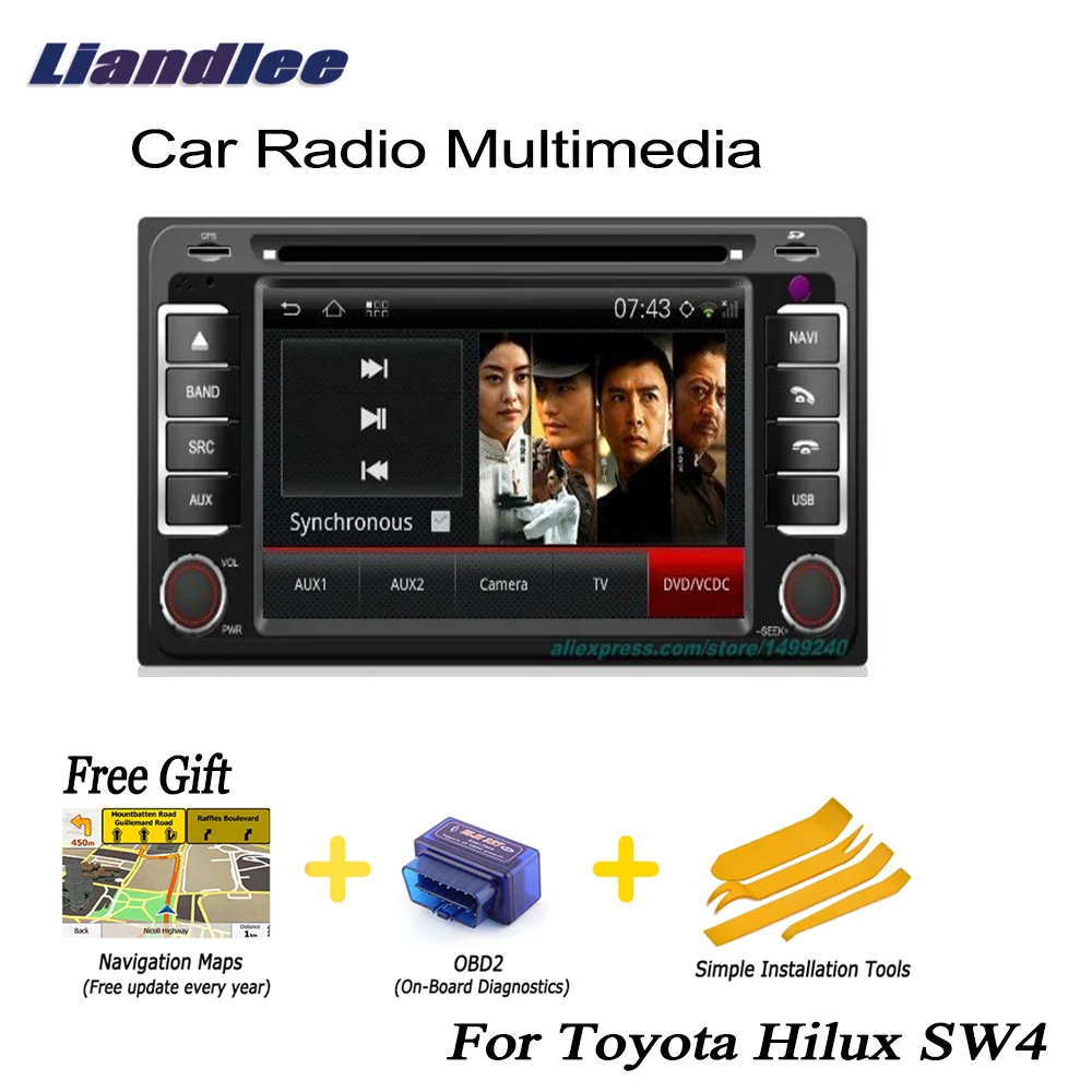 

Liandlee For Toyota Hilux SW4 2006~2013 2 din Car Android GPS Navi Navigation Maps Radio CD DVD Player Audio Video Stereo OBD2
