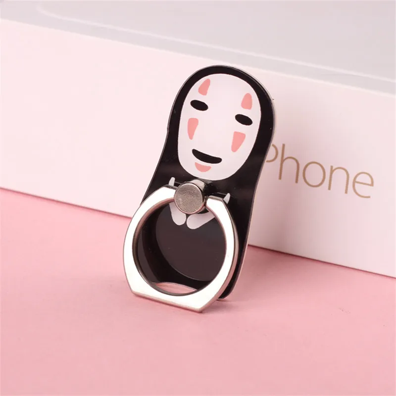 Cute Cartoon No Face Man Universal Smartphone Stand Holder Mobile Phone Finger Ring for All Smart Phone iPhone Accessory Samsung