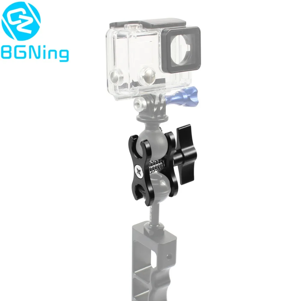 

CNC Two-Hole Butterfly Clip Clamp Light Arm Tripod Holder Mount Adapter Ball Head Sports Action Camera Bracket Diving Accessory