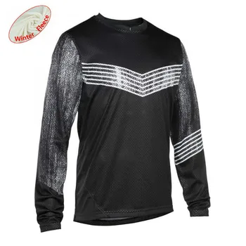 

Winter Thermal Fleece Long Sleeve Cycling Clothing Downhill Jersey Bicycle Mountain Bike Clothing Quick Dry DH MTB Jersey