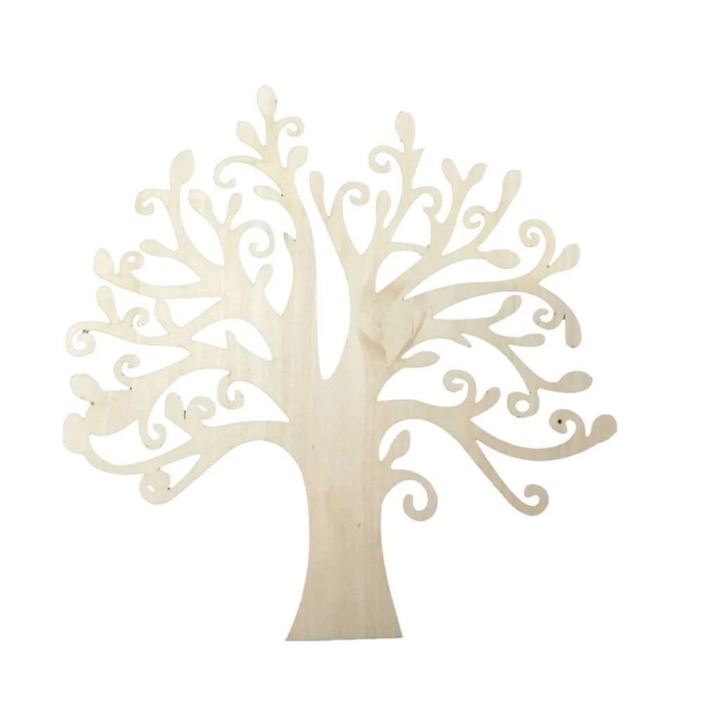 Angrly 10 шт. пустой деревянный дерево Украшения для DIY ремесел Украшения Свадебные украшения Рождественские подарки (дерево Цвет)