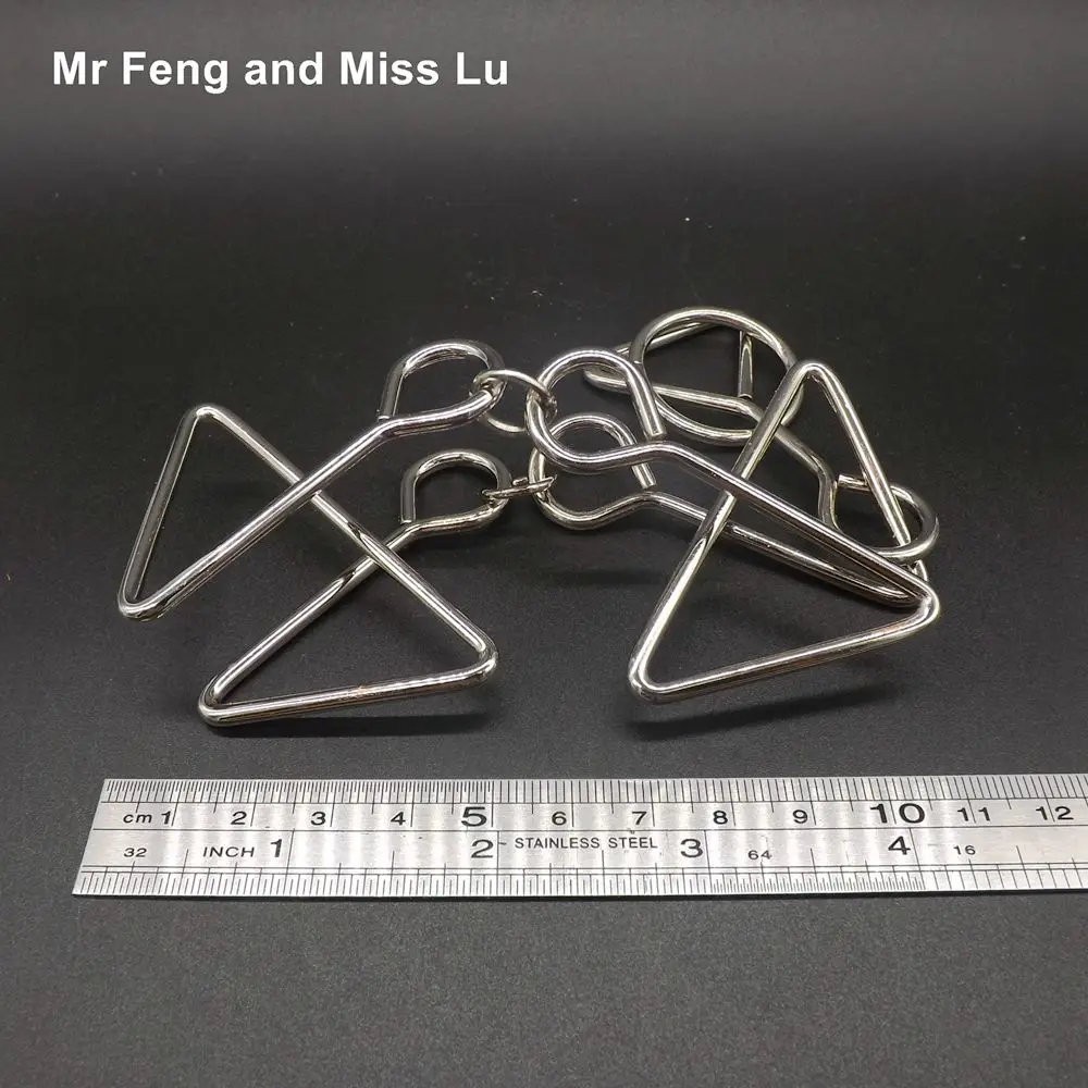 IQ Test Toys Mind Game Teaser Triangle Metal Wire Puzzles для взрослых|puzzl|adult maskpuzzle inlay |