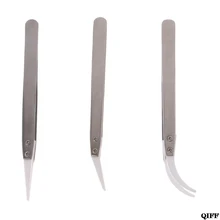 3 шт. Непроводящий антистатический керамический Пинцет IC SMD SMT пинцет изогнутый Прямой пинцет термостойкий 1000 градусов Jun19