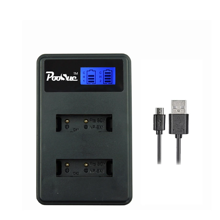 

5V NP bx1 NP-BX1 Battery Charger LCD Dual charge For Sony DSC-RX100 DSC-WX500 HX300 HDR-AS15 X3000R MV1 AS300 battery charger