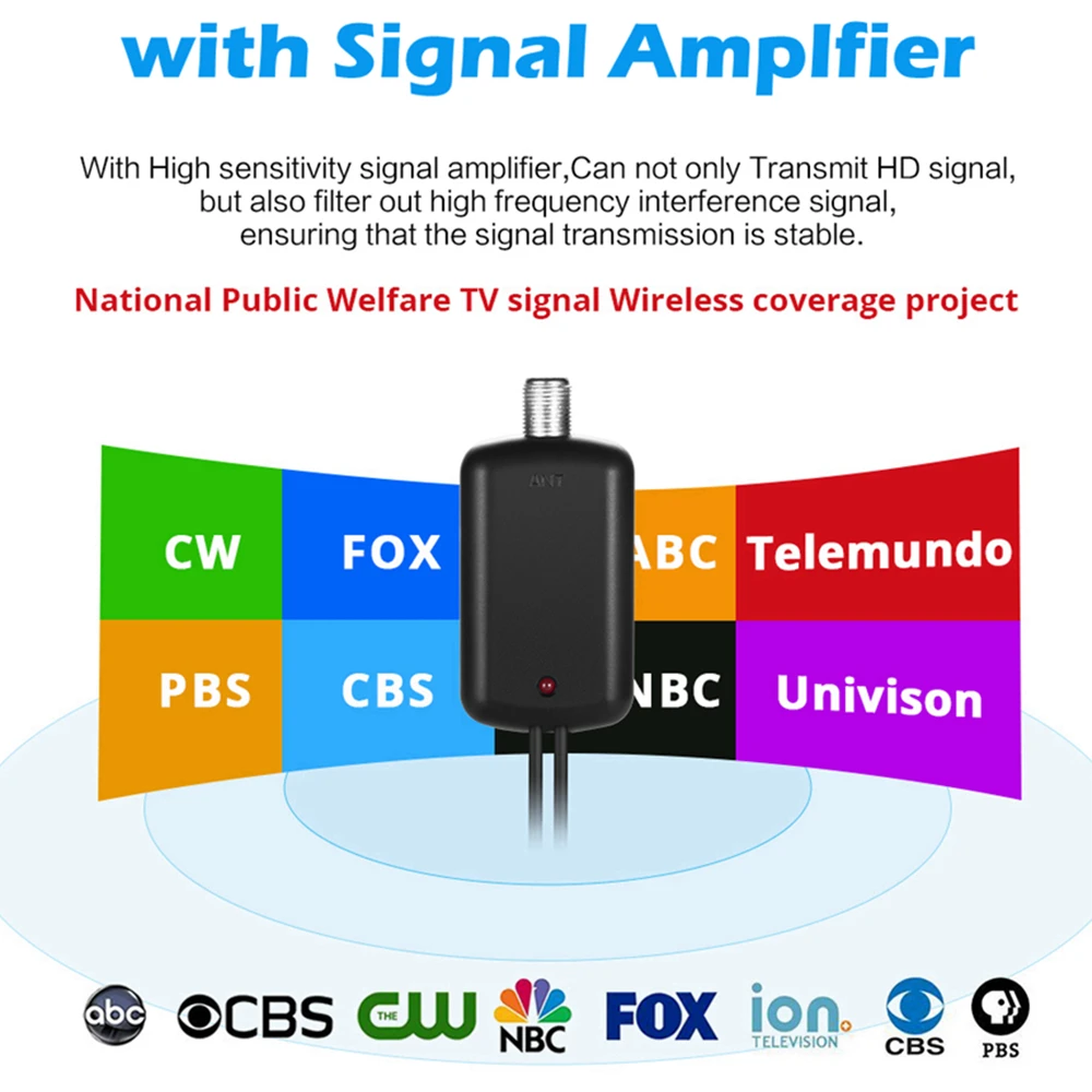 Внутренний, HDTV Antena цифровая ТВ антенна+ усилитель сигнала усилитель VHF UHF кабель ТВ прибой лиса антенны ТВ радиус антенны DVB-T/T2