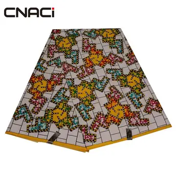 

CNACI Yellow Daviva Fabric Excellence African Fabric 100% Polyester 6 Yards African Fashion Patchwork Fabric London Wax Prints