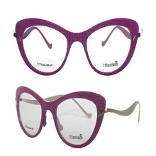 MONGOTEN Женская мода кошачий глаз дизайн полный обод титановая линза для рецептов очки оправа Анти-усталость очки для чтения