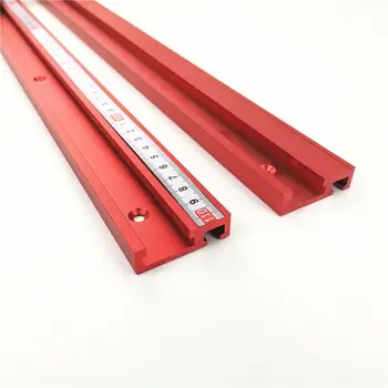

Portable Tool For Woodworking Miter Red Track Stop Chute T-Slot 45 Type 600MM