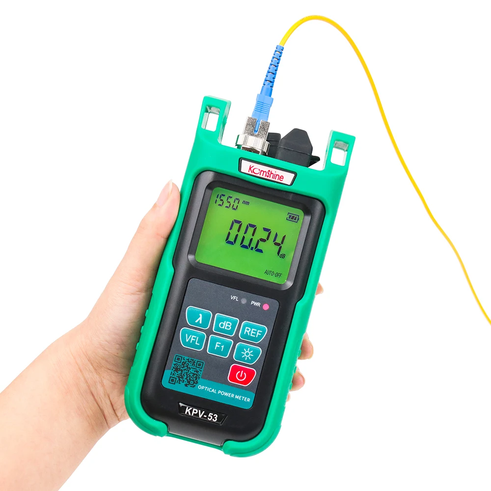 

KomShine KPV-53 Huge Capacity Rechargeable Optical Power Meter & 10mW Visual Fault Locator Meet Fttx Aplication