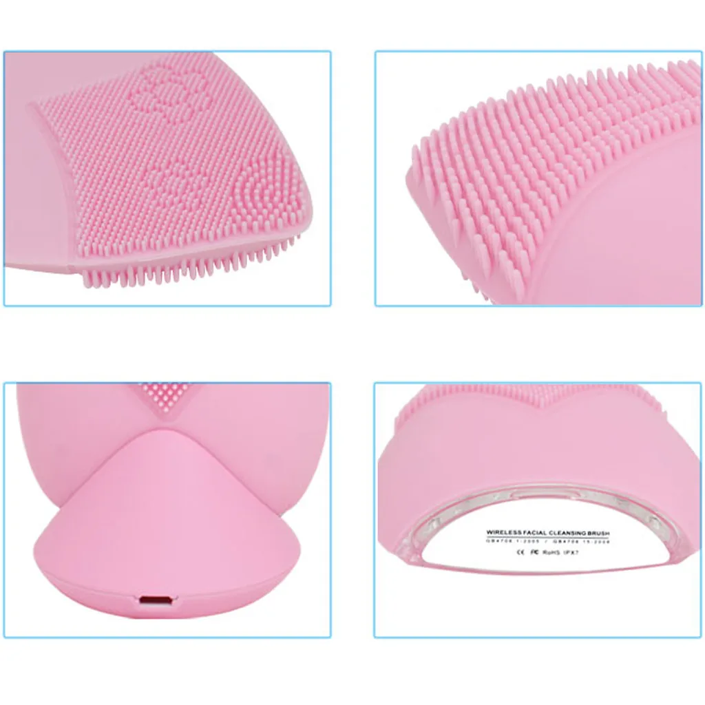 Ultrasónico limpiador Facial eléctrico lavado de cara de cuidado de la piel espinilla de vibración de la piel masajeador Limpieza facial Ultrasónico limpiador Facial eléctrico lavado de cara de cuidado de la piel espinilla de vibración de la piel masajeador Limpieza facial