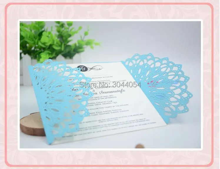 Лазерная резка Кружева Свадебное приглашение бумаги Пользовательские Дешевые Индийский folkart свадебные открытки