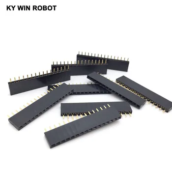

10PCS 1x16 16PIN Single Row Straight Female Pin Header Connector 2.54MM Pin Header Strip 1*16P