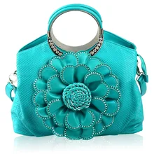 9198 Новая модная женская розовая сумочка с бриллиантами, женская сумка через плечо с большим цветком, женская сумка-тоут