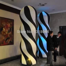 Топ продаж наружный светодиодный светильник столба надувной, надувной светодиодный светильник ing столбик с полосами