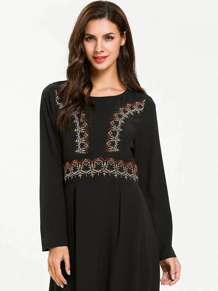 Женское черное мусульманское платье свободный халат одежда абайя исламский арабский кафтан халат кафтан индийский Дубай мусульманское платье абайя 3XL 4xL