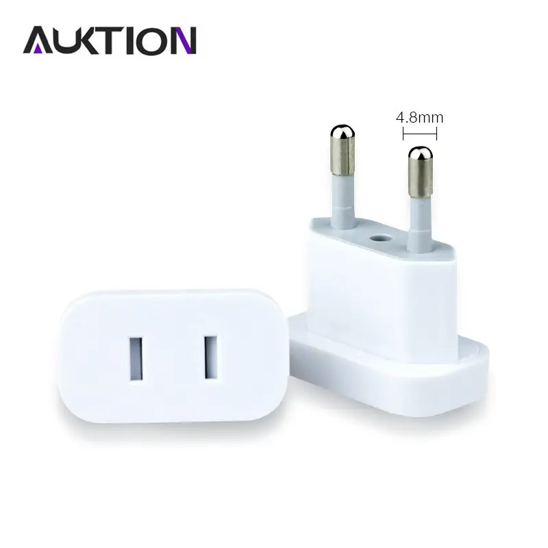 

AUKTION Universal EU Adapter US to European(EU) Office Travel Charger Adapter Plug Outlet Converter Red Copper Adapter AC 250V