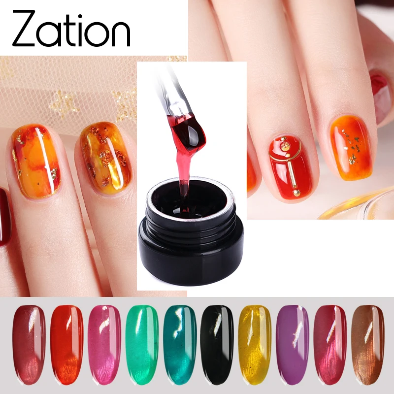 

Zation Glass Hard Jelly Poly Gel Quick Building Nail Extend Gum Transparent Clear Camouflage Color Builder Gel Nail Art