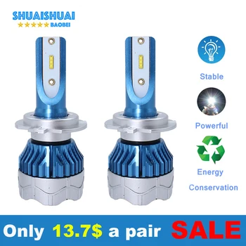 

10 Pcs Car Turbo LED Headlight Kit H4 H7 led 9006 9005 H1 H3 H11 80W 6000K 12000LM CSP Chips Super Bright Bulbs Lamp K5 2019 New