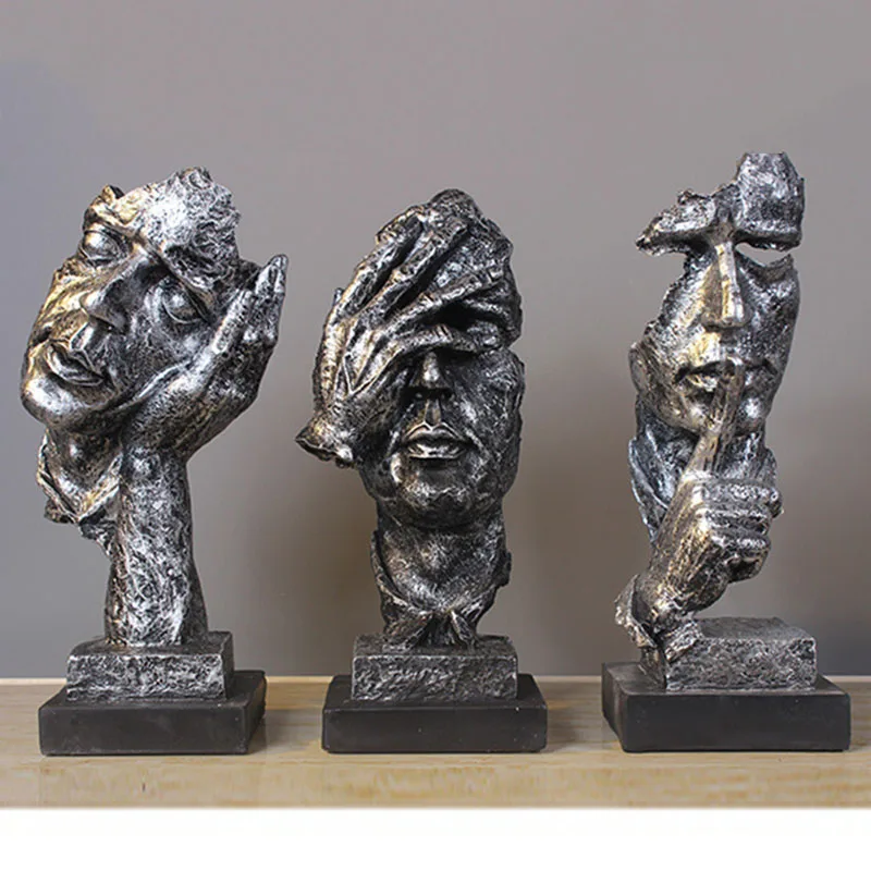 

Character Abstract Crafts Decoration Ornament Faux Metal Figure Statue Dropshipping FAS