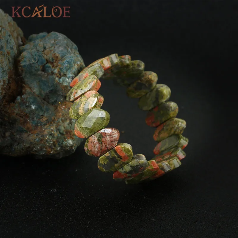 KCALOE Multicolor Natural Stone Bracelet Stretch Yoga Bracelets Bangles For Women Men Bracelet
