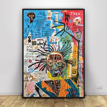 

Jean Michel Art Canvas Poster Print Home Adornment Posters 24x36inchs
