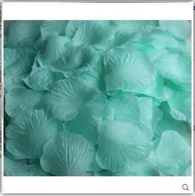 5000pcs / lot 5*5cm silk rose petals for Wedding Decoration, Romantic Artificial Rose Petals Wedding Flower Rose Flower 5000 шт. / партия 5* 5 см шелковые лепестки роз на свадьбу, Романтические искусственные лепестки - Цвет: Tiffany Blue