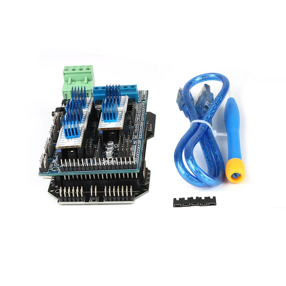 Peças de Impressora Placa de Controle de Atualização Driver de Motor r3 + Ramps Painel de Controle + 5 Re-braço Mega 1.5 Pcs Tmc2100 V1.3 3d 32 Bit 2560 9 Computador e Escritório
