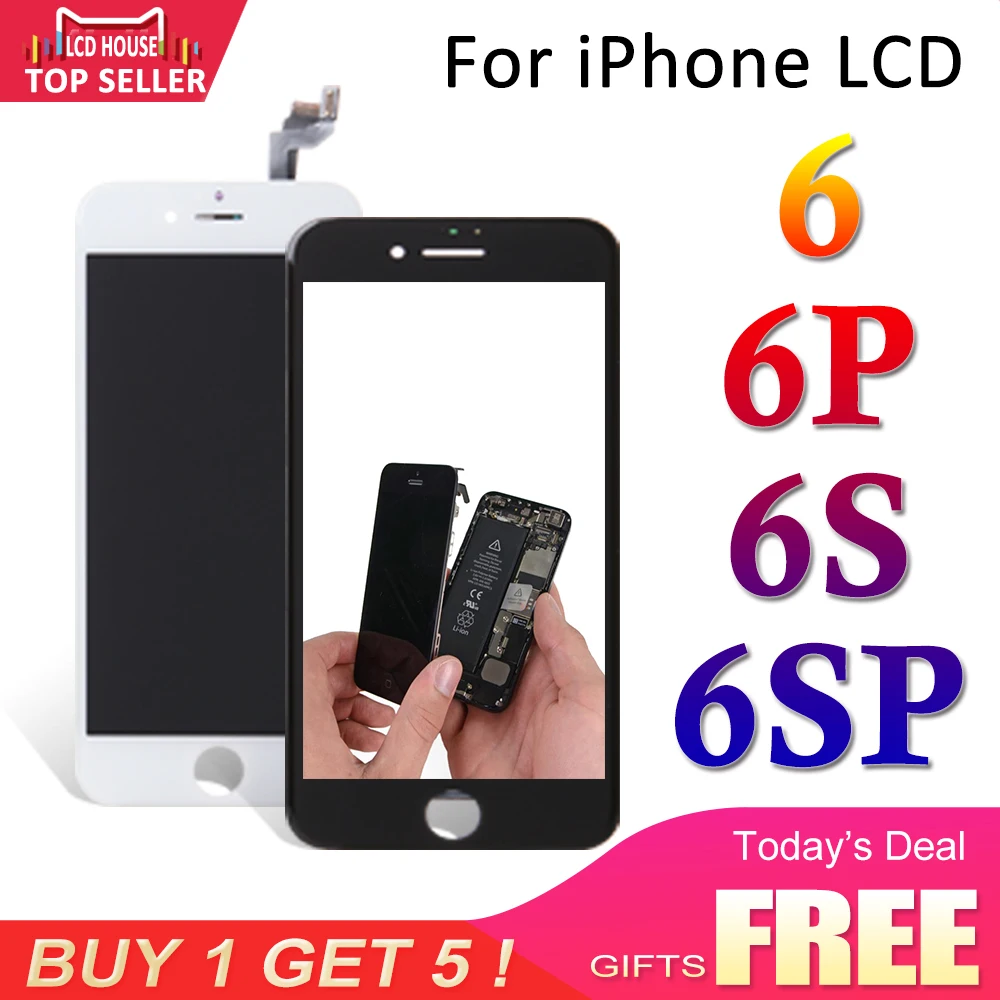 

1PCS Grade AAA LCD Replacement For iphone 6 6S Plus LCD Display 3D Touch Screen Digitizer Replacement Full Assembly For iPhone6S