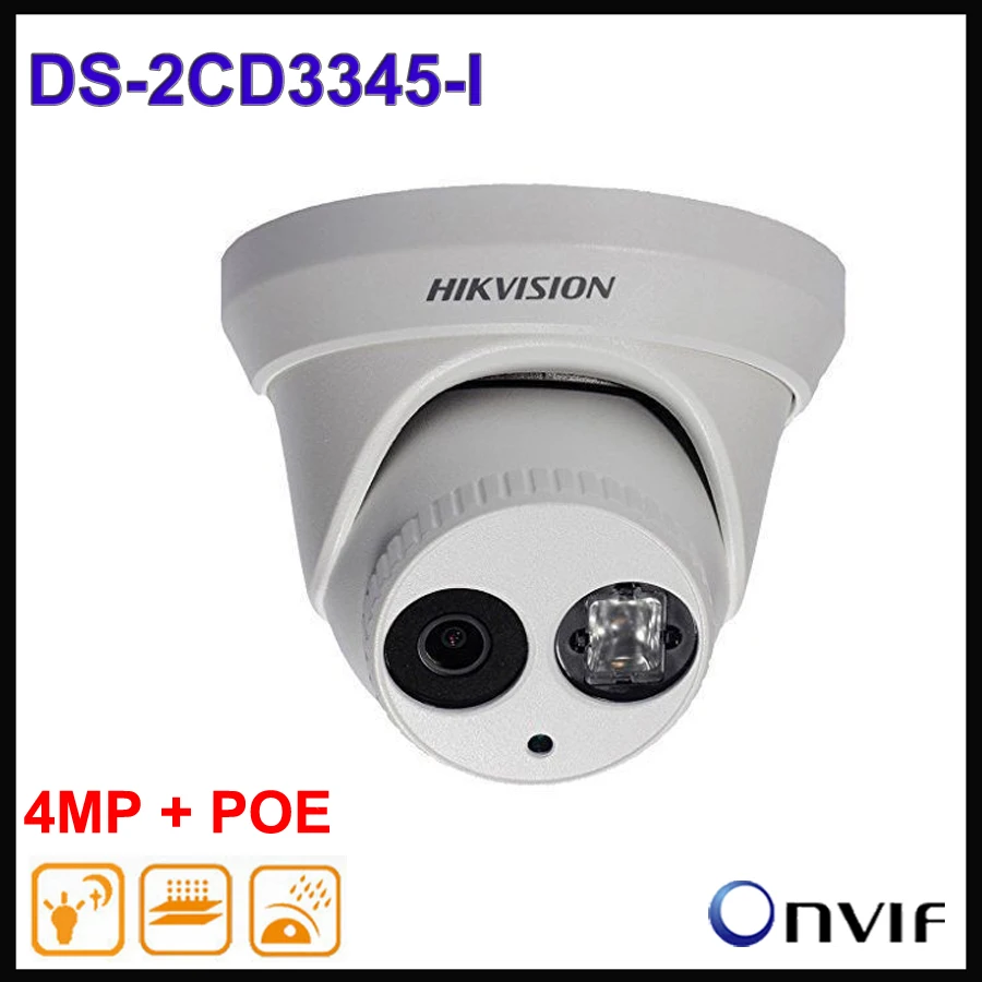 Hik CCTV Camera 4MP Multi-language DS-2CD3345-I POE Hik ONVIF Support Waterproof Camera H.265 for Cameras Security
