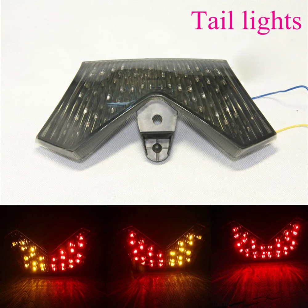 

For 06-14 Kawasaki Ninja ZX14R ZZR1400 LED Tail Brake Light Rear Turn Signals Indicator Integrated Lamp 2006 20007 2008-2014